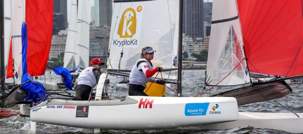 Luke Ramsay and Nikola Girke Racing the Olympic Mixed Multihull - Nacra 17