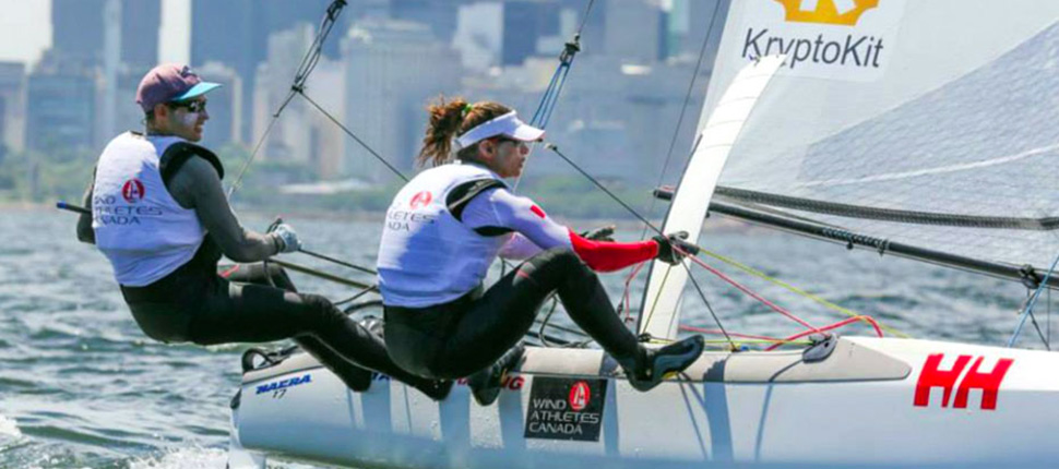 Luke Ramsay and Nikola Girke Racing the Olympic Mixed Multihull - Nacra 17