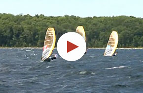 David Hayes, Kevin Stittle and Mariano Benitez Windsurf from Thornbury to Collingwood via Christian Island