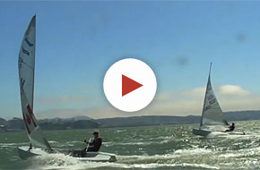 Finn Sailors Training on Windy San Francisco Bay