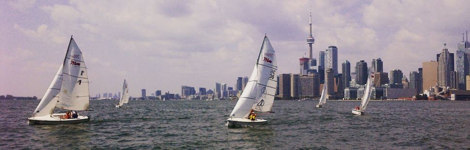 DSAO Fleet sailing in the east end of Toronto Harbour