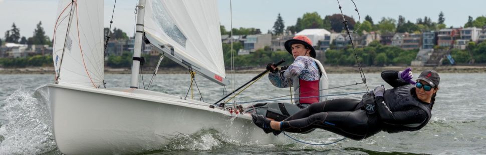 Tara and Rory sailing in English bay
