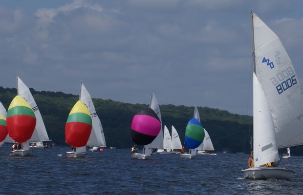South Muskoka leading MLA Youth Regatta Racing on the lake