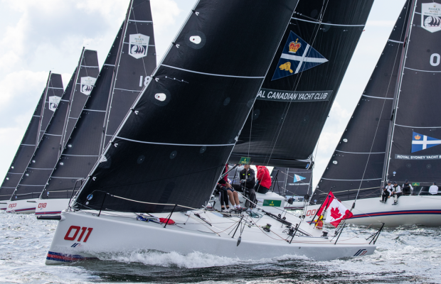 Team RCYC after the start at the New York Yacht Club Invitational Cup