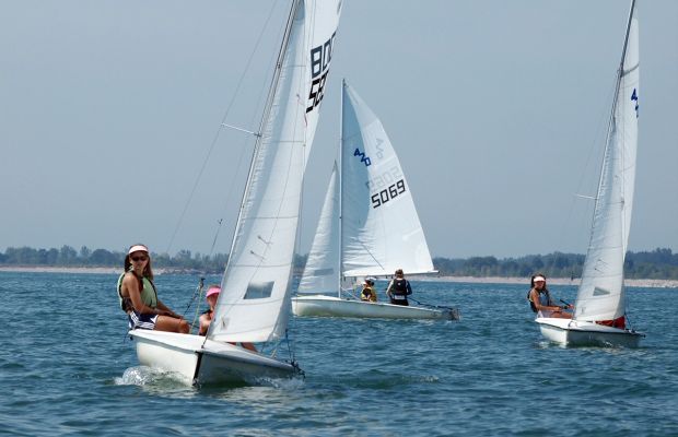 Young sailors enjoying the perfect afternoon on Lake Ontario