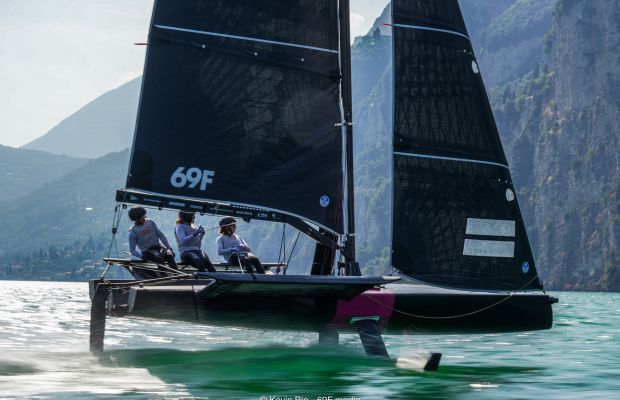 69F Main Trimmer in Lake Garda, Italy with Team Canada America's Cup 69F Main Trimmer in Lake Garda, Italy with Team Canada America's Cup