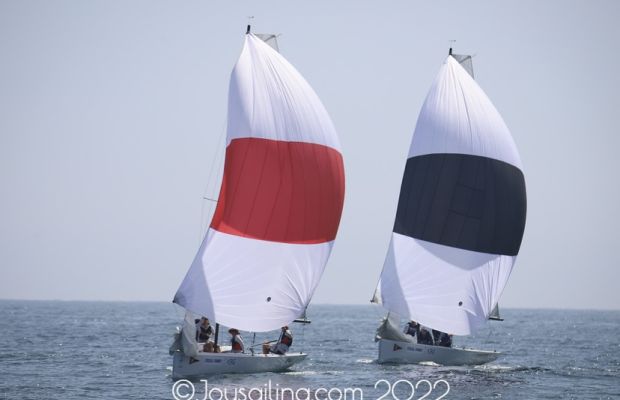 True North at Governors Cup - a historic Youth Match Racing event in Newport Beach, CA taking the lead