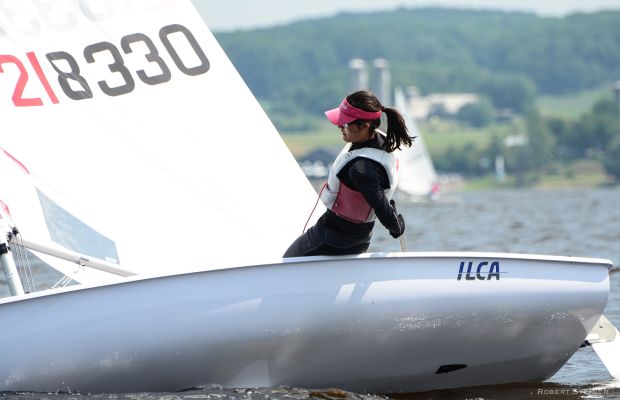 Completing a roll tack at Sail Central 2025