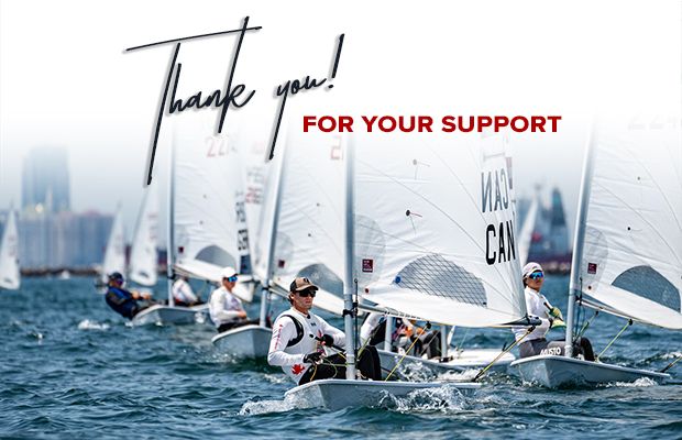 LIAM BRUCE - CANADIAN SAILING TEAM - THANK YOU FOR YOUR SUPPORT